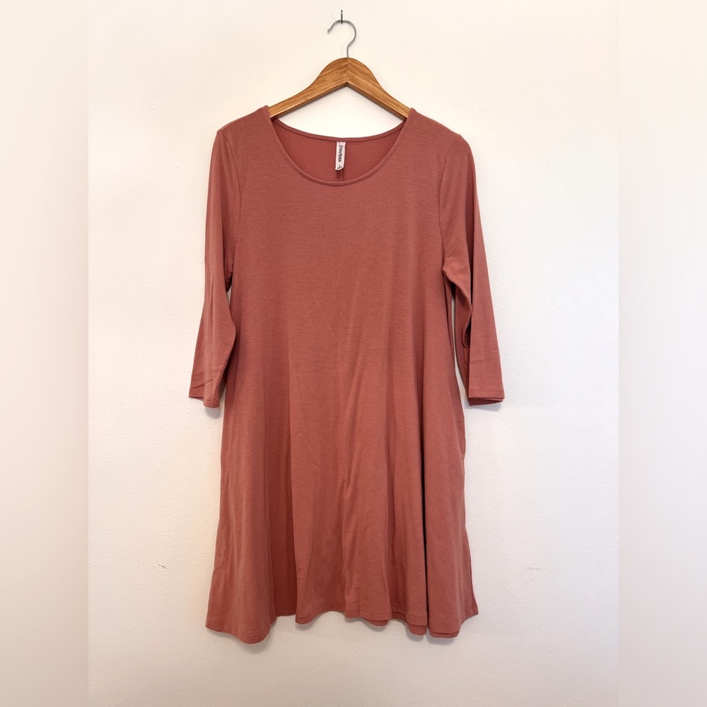 CASUAL DUST ROSE DRESS size L